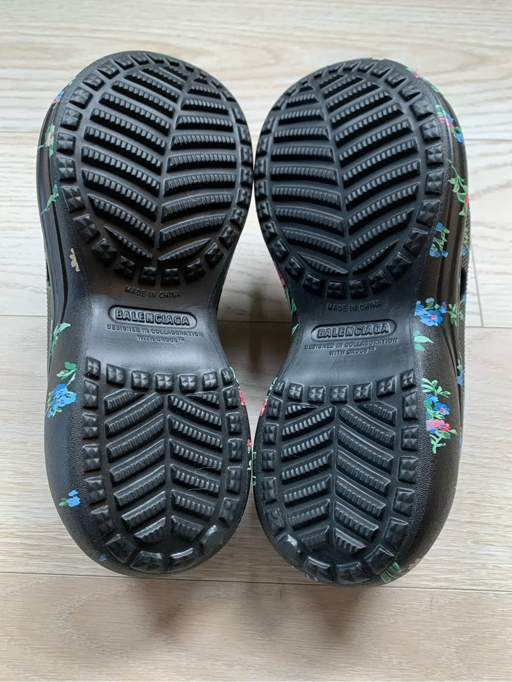 Balenciaga x Crocs Black Floral Platform Pool Slide NWT Size 39 FR